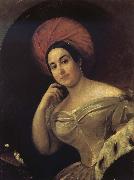 Karl Briullov Portrait of Yekaterina Semionova oil on canvas